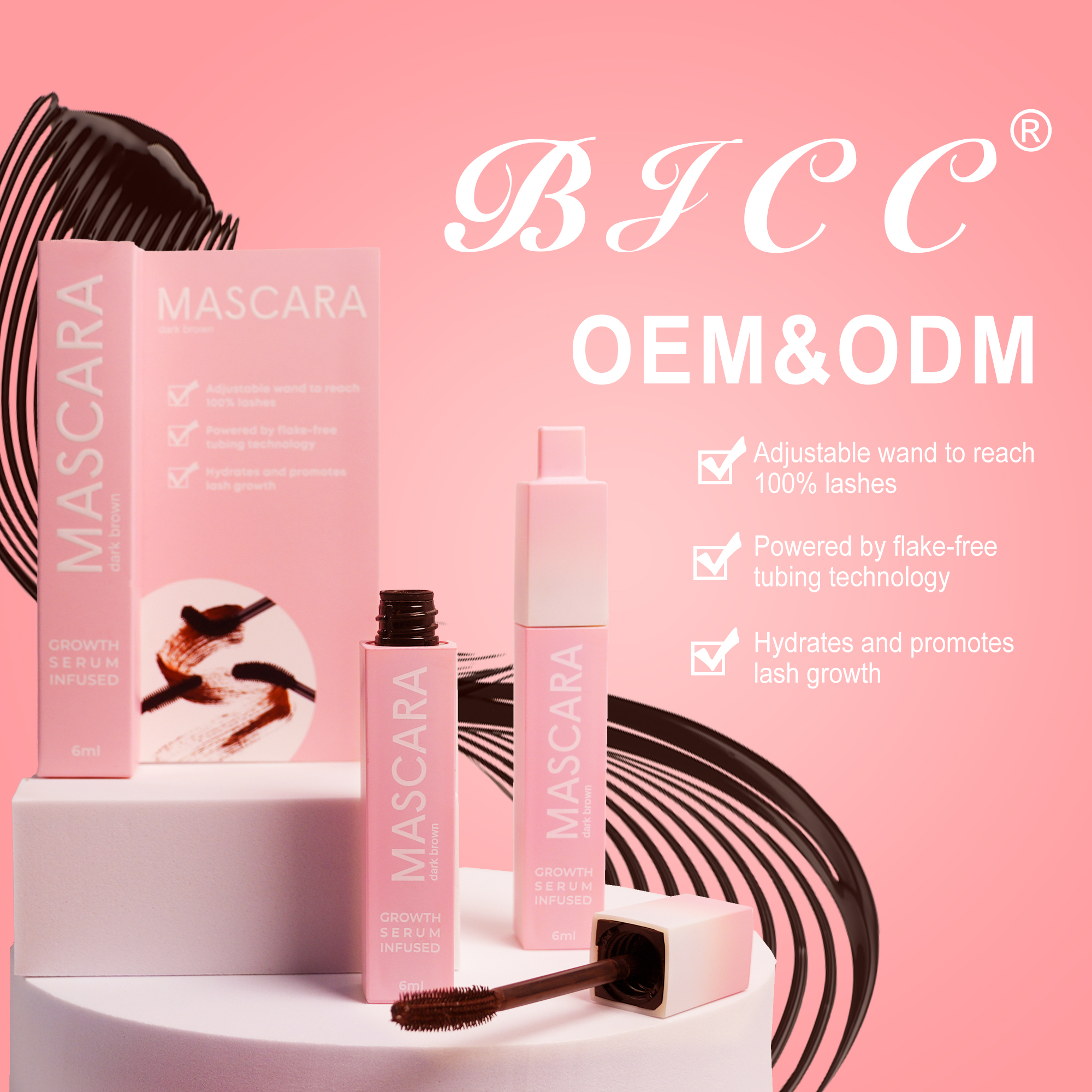 Best Selling Makeup Product Organic Cruelty Free Sky High Eyelash Volume Mascara Private Label Adjustable Mascara for Lash Lift