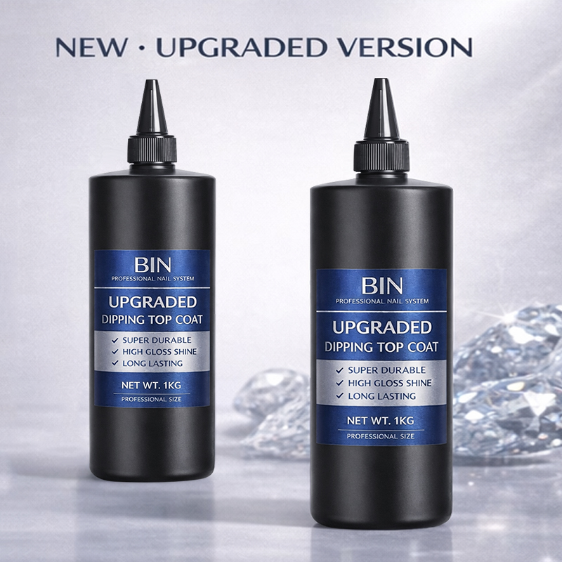 BIN Upgraded High Quality Matte Dip Liquid Non-Toxic Eco-Friendly No Yellow Long Lasting Base Top Coat