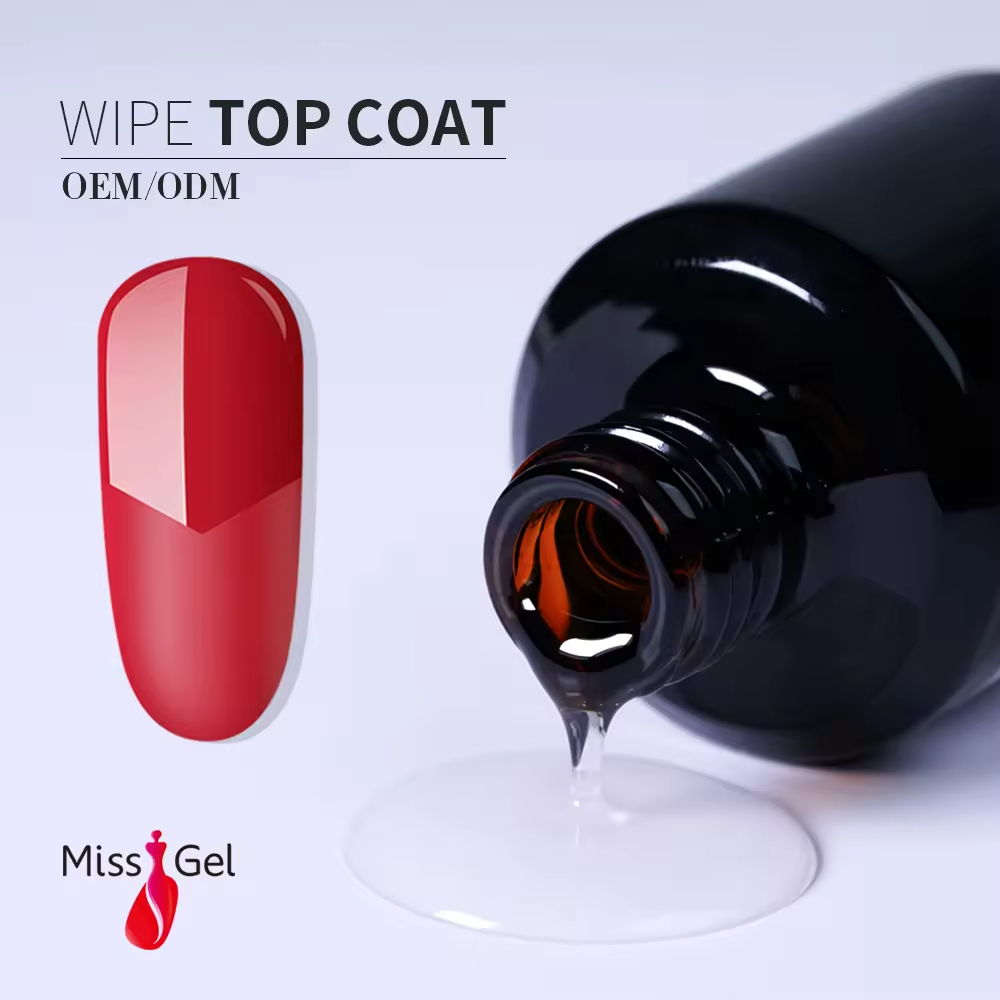 MissGel Healthy No Yellow Profession Soak Off Extra Base Coat Matte Top Coat 15Ml 500Ml Shiny Diamond Wipe Top Coat