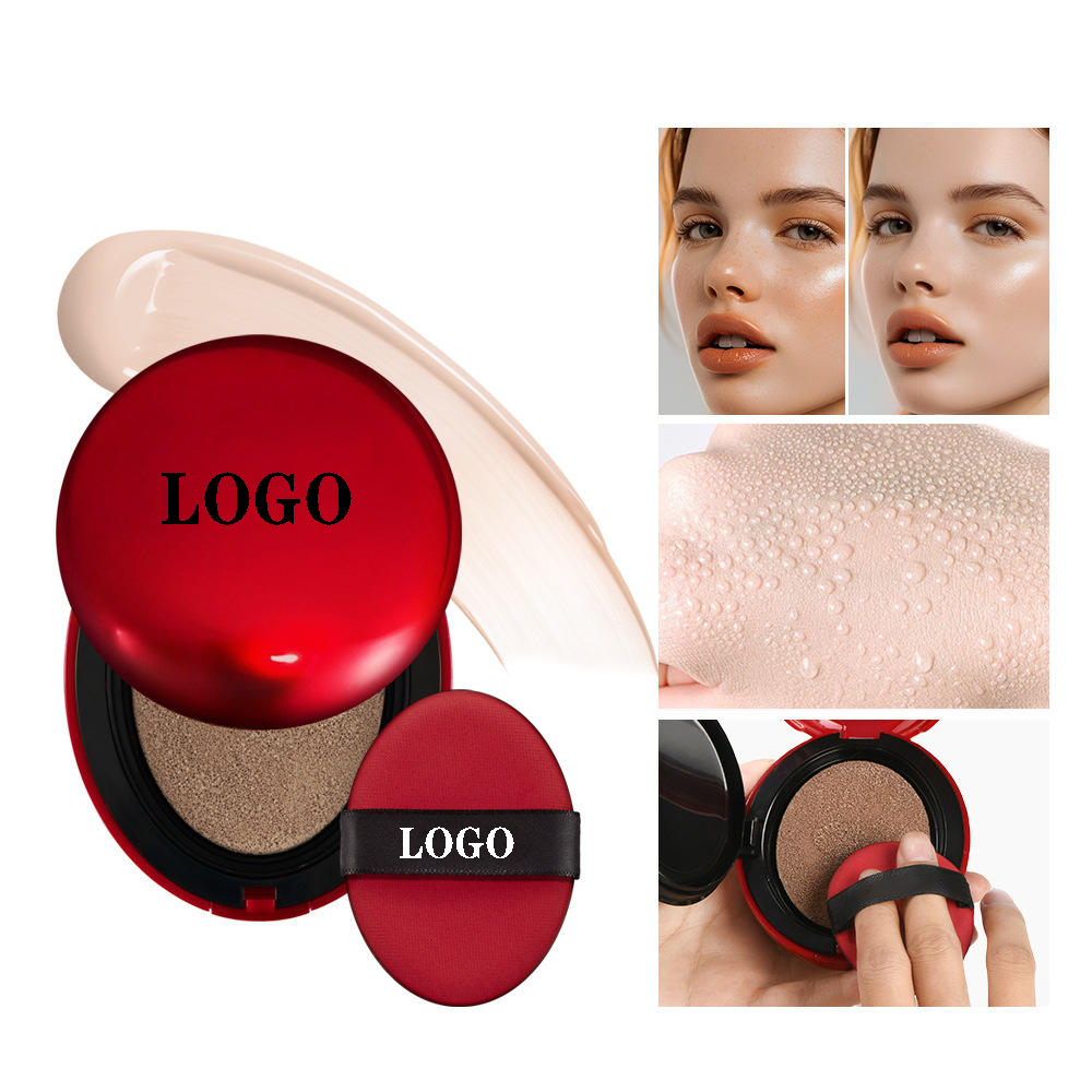 Custom Private Label Hydrating Glow Cushion Foundation, Waterproof Concealer BB Cushion Custom Logo Packaging Cosmetic