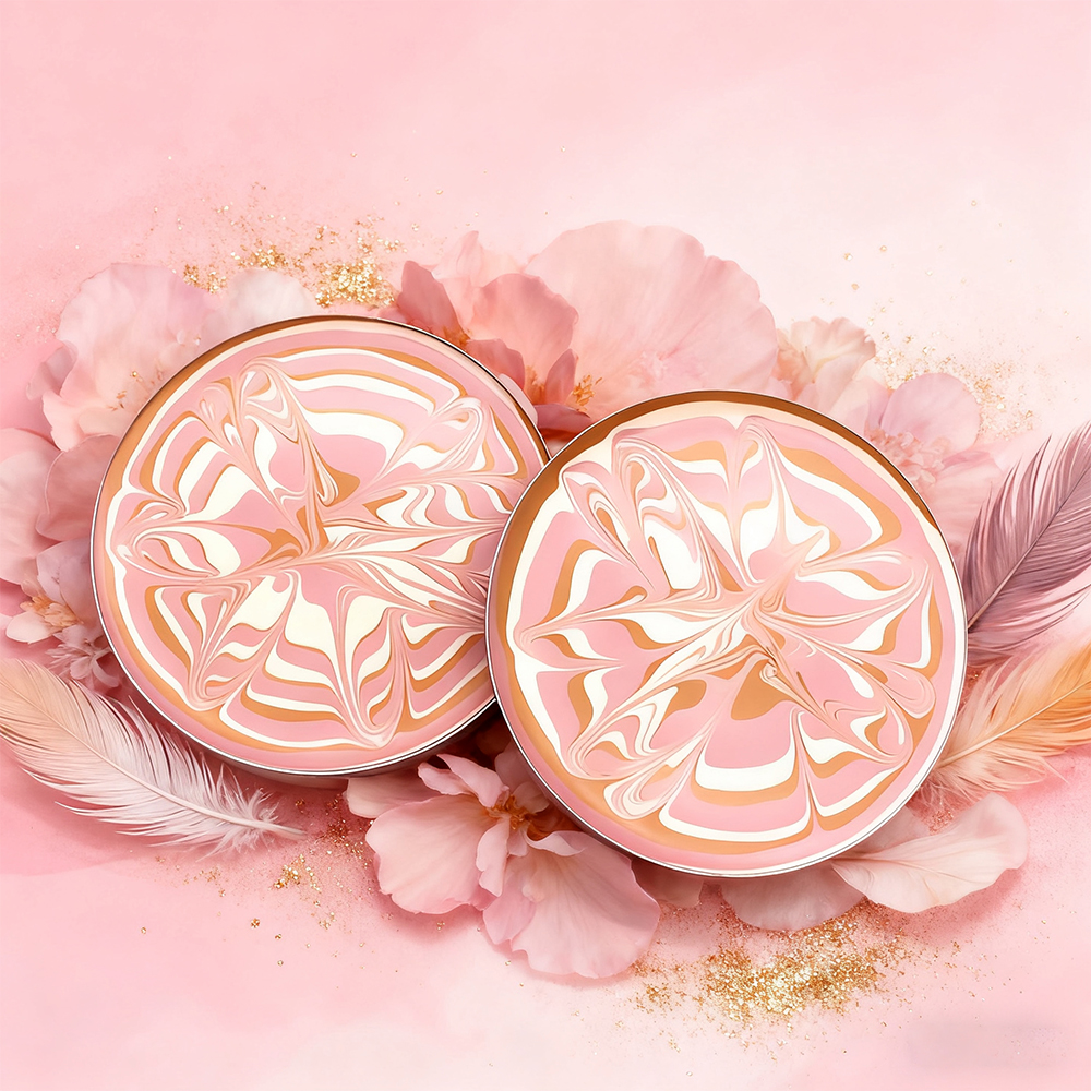 Full Coverage Oil-Controlled Cushion Foundation Cream Concealer for Dark Skin Tones Custom Labeled Pressed Powder