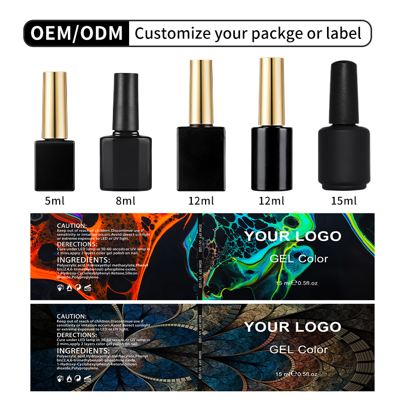 QSHY UV Gel Top Coat and Base Custom High Shiny Long Lasting with Matte Finish No Wipe Glossy Gel Top Coat for Wholesales