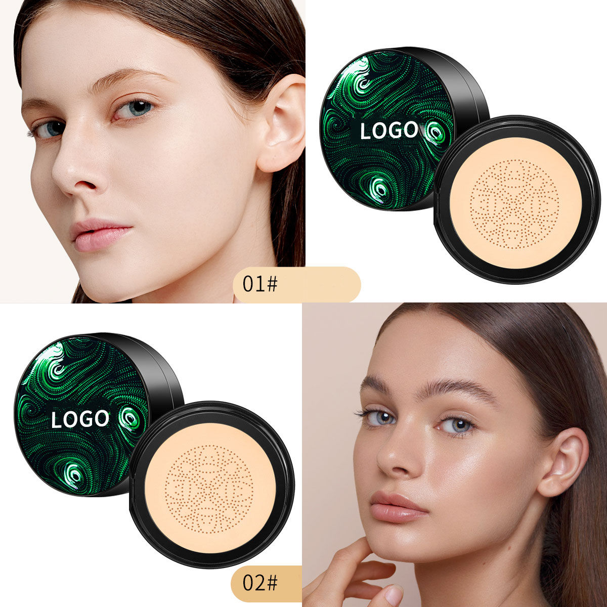 Natural Color Hydrating BB &amp; CC Cream Makeup Foundation Face Natural Organic Air Cushion Foundation