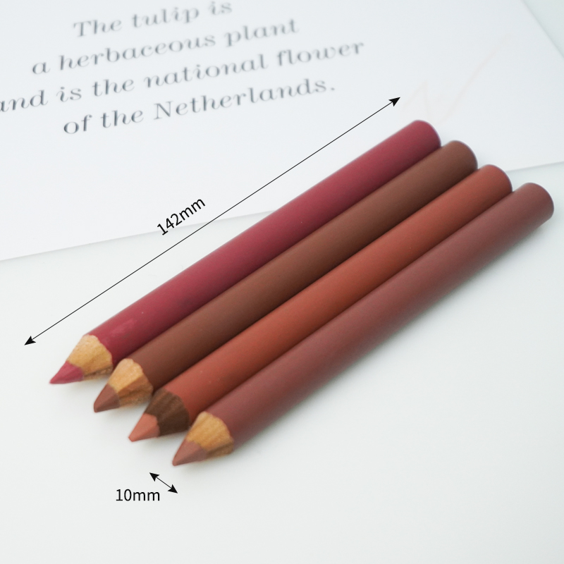 CC1414 High Pigment Soft Cream Matte Nude Wooden Lip Liner New Arrival Mineral Pencil with Private Label