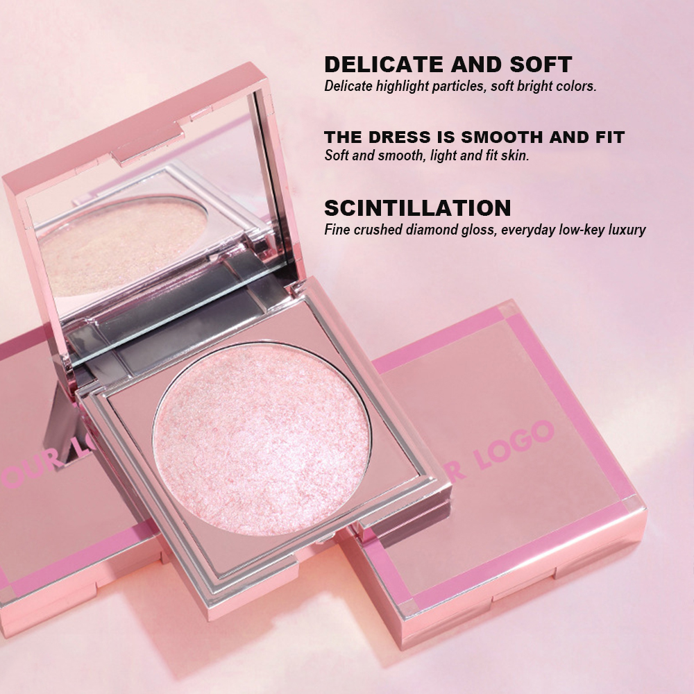 Wholesale Diamond Glow Vegan Makeup Glow Face Illuminating Makeup Highlighter Bronzer Powder Pressed Highlighter Private Label