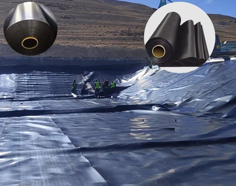 0.5-3mm UV Resistant HDPE LLDPE Waterproof Geomembrane Pond Liner for Salt Farms, Landfills &amp; Artificial Lake