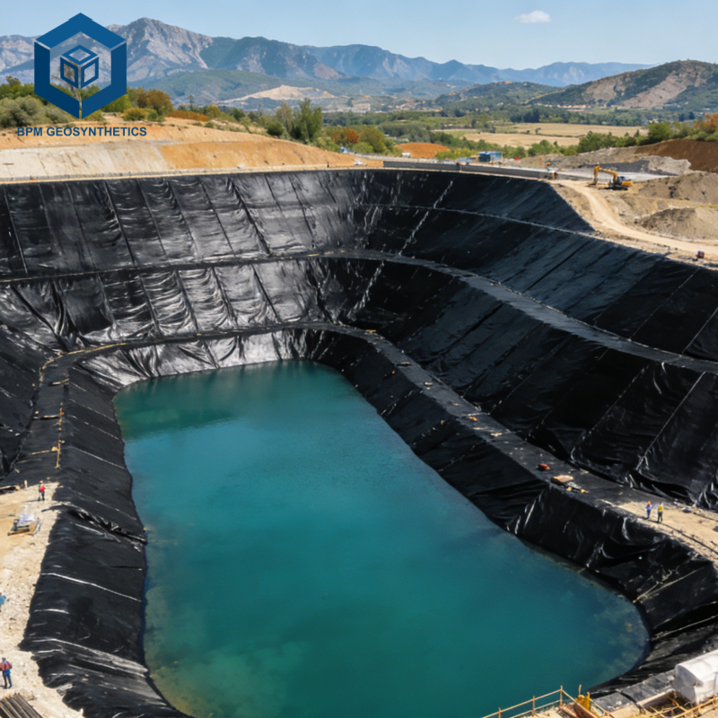 Agricultural Pond Liner HDPE Geomembrane Liner for Artificial Lake &amp; Fish Farm 1mm Thick Waterproof for Brand