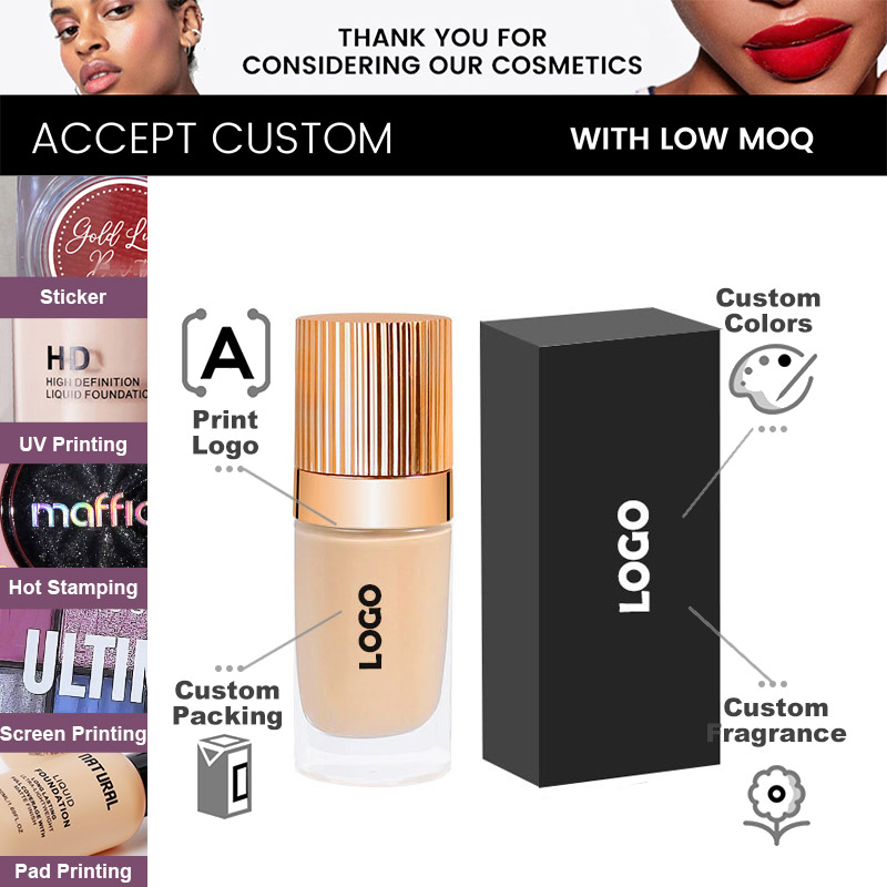 New Style Private Label Factory Wholesale Waterproof Full Coverage Luxury Oil Free Makeup Concealer Liquid Foundation