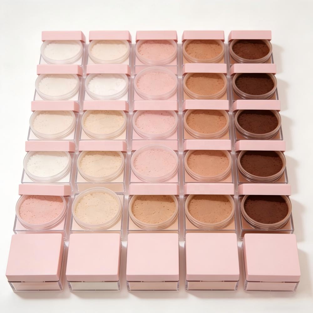Make Your Own Mineral Powder Green Banana Powder Pink Makeup Setting Powder Private Label Face Translucent Loose Setting Powder