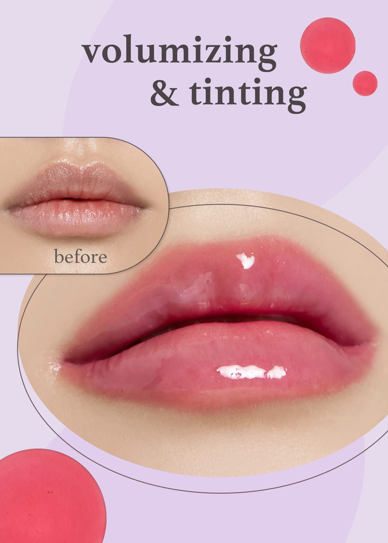 Tinted Lip Oil Hydrating Plumping Lip Coat for Lipstick Lipgloss Plumper Serum Bb Lips Glow Oil Treatment