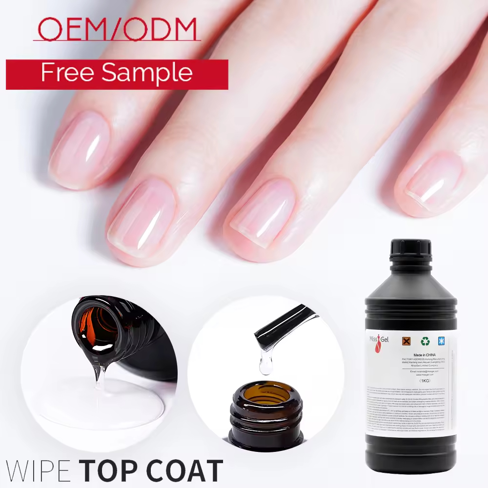 MissGel Healthy No Yellow Profession Soak Off Extra Base Coat Matte Top Coat 15Ml 500Ml Shiny Diamond Wipe Top Coat