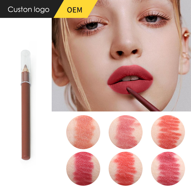 CC1414 High Pigment Soft Cream Matte Nude Wooden Lip Liner New Arrival Mineral Pencil with Private Label