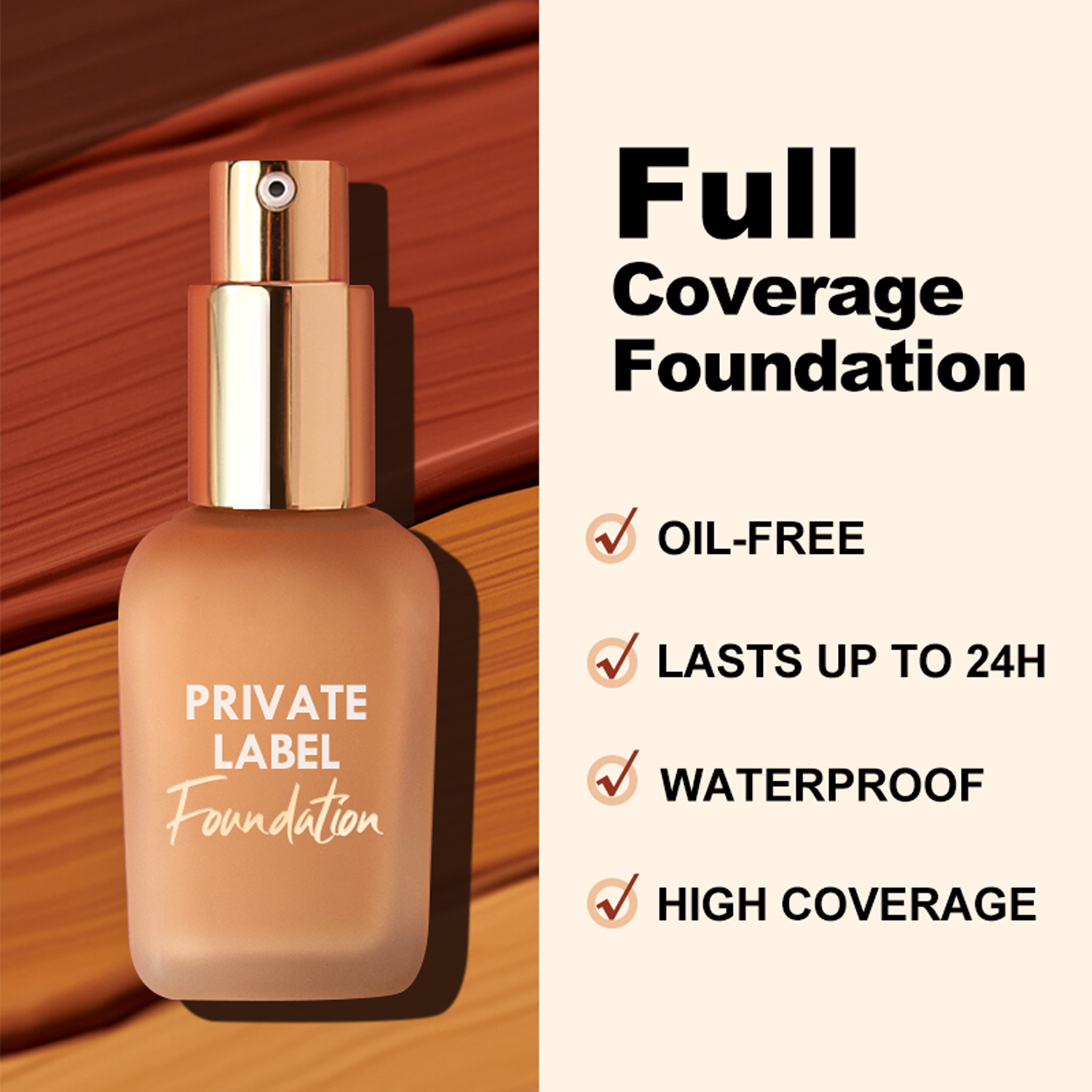 Factory Directly Foundation Makeup Waterproof and Matte Foundation for Black Skin Sunisa Foundation