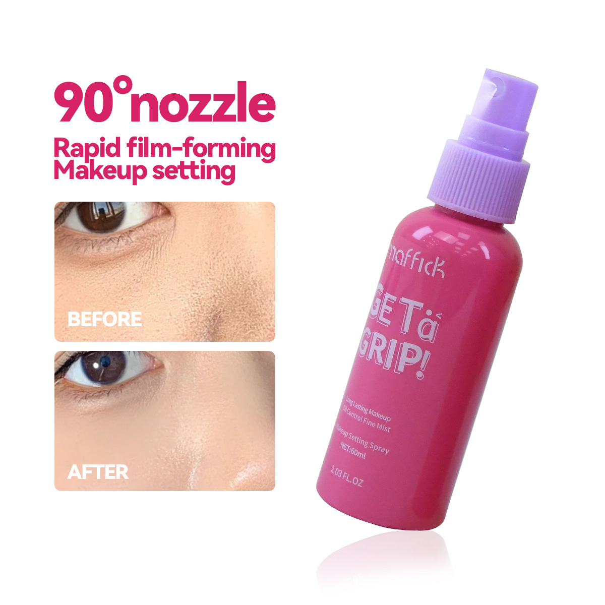 MAFFICK 60ml 100ml Watermelon Scent Liquid Moisturizing Makeup Setting Spray Private Label Custom Logo Long Lasting Oil Control