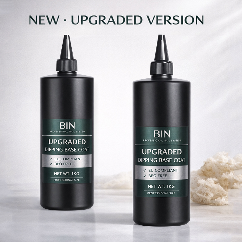 BIN Upgraded High Quality Matte Dip Liquid Non-Toxic Eco-Friendly No Yellow Long Lasting Base Top Coat
