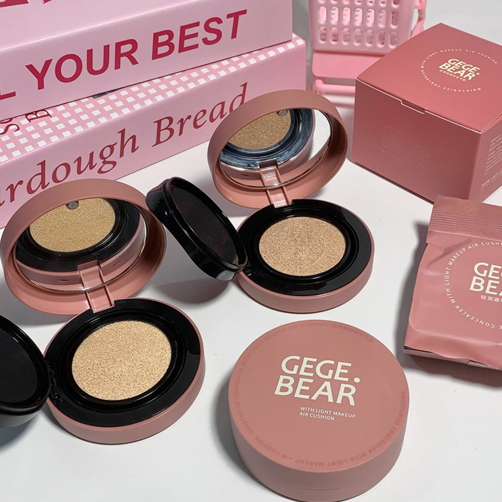 Gege Bear Custom Logo Waterproof Oil-Control Cream Cushion Foundation Matte Skin Full Coverage Long-Lasting Lightweight