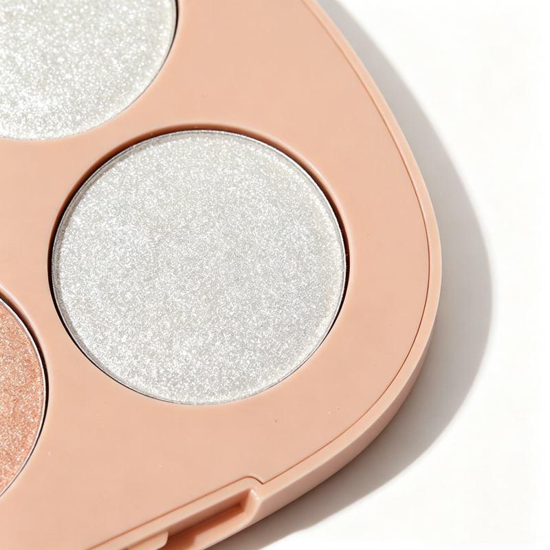 OEM Custom Logo Glitter Pressed Mineral Highlighter Private Label Long Lasting Bronze Gold White Cream Palette