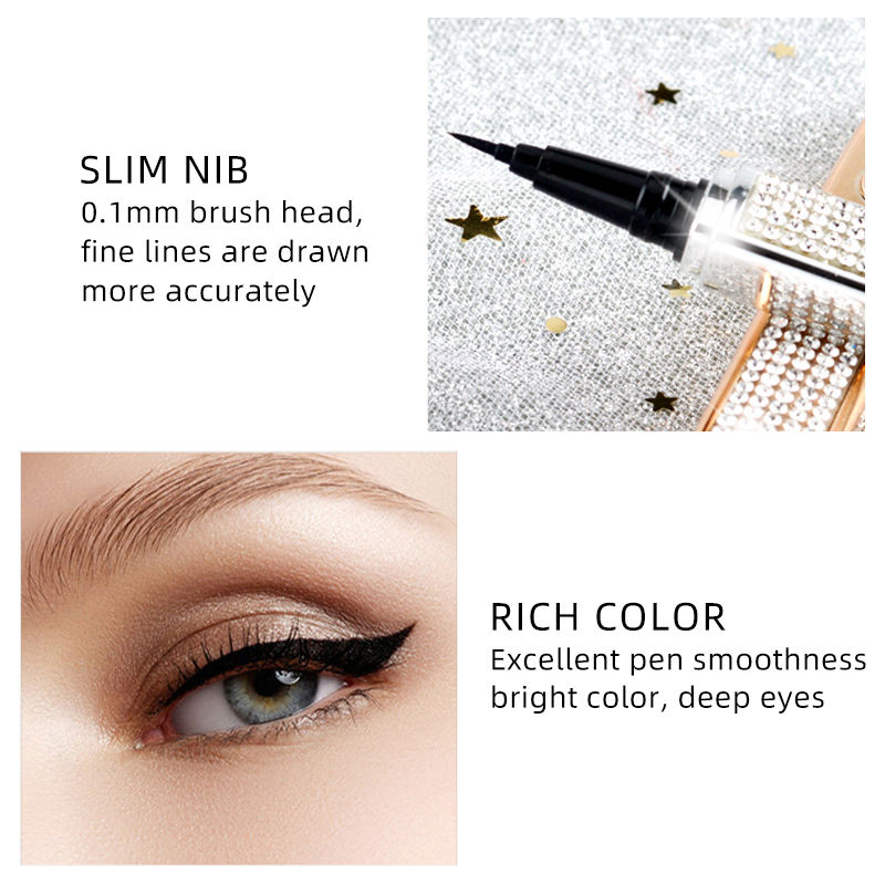2 in 1 Waterproof Smudge Resistant Eyeliner Private Label for Eye Private Label Magic Black Liquid Eyeliner for Eye