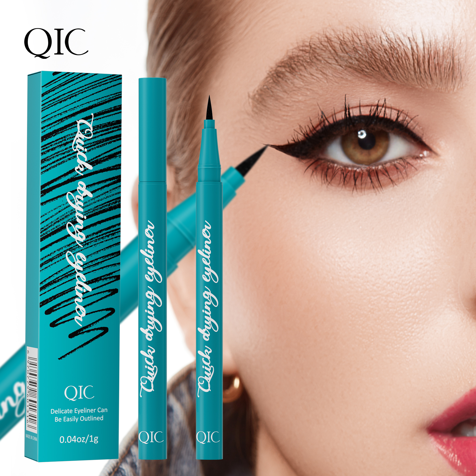 Black Mineral Liquid Eyeliner Pen Waterproof Quick Dry Natural Eye Liner Pencil Long-Lasting Makeup Cosmetic
