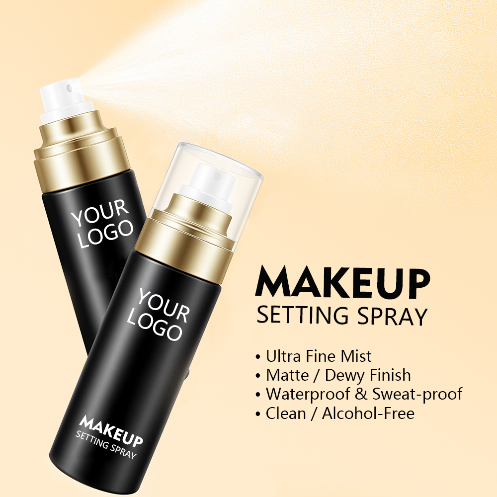 SHS OEM ODM Ultra-Fine Mist 24H Long-Wear Matte Oil-Control Formula Waterproof Sweat-Proof Private Label Makeup Setting Spray