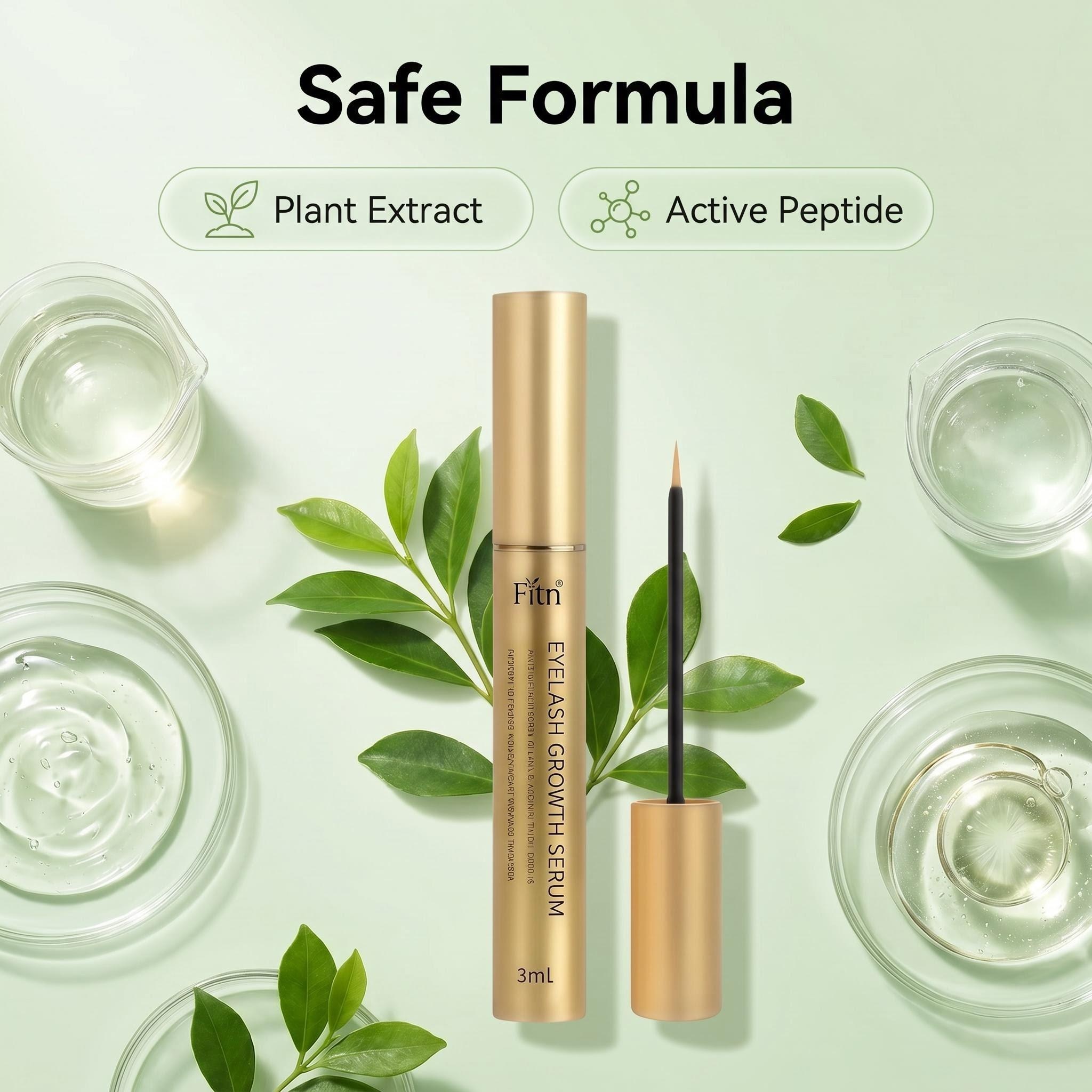 Eyelash Growth Serum Lash And Brow Enhancer Set Natural Vegan Private Label Custom Logo Longer Thicker Lashes Brow Growth Liquid