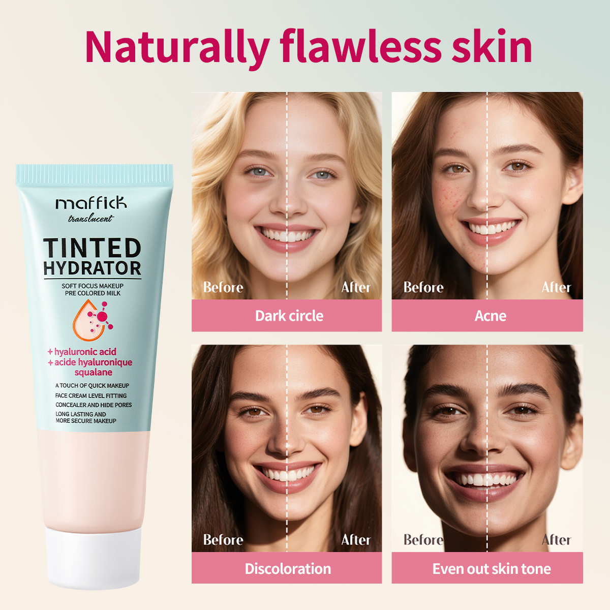 Maffick Private Label Vegan Concealer Cream Face Primer Transparent Moisturizing Makeup Base Custom Logo Pore Invisible