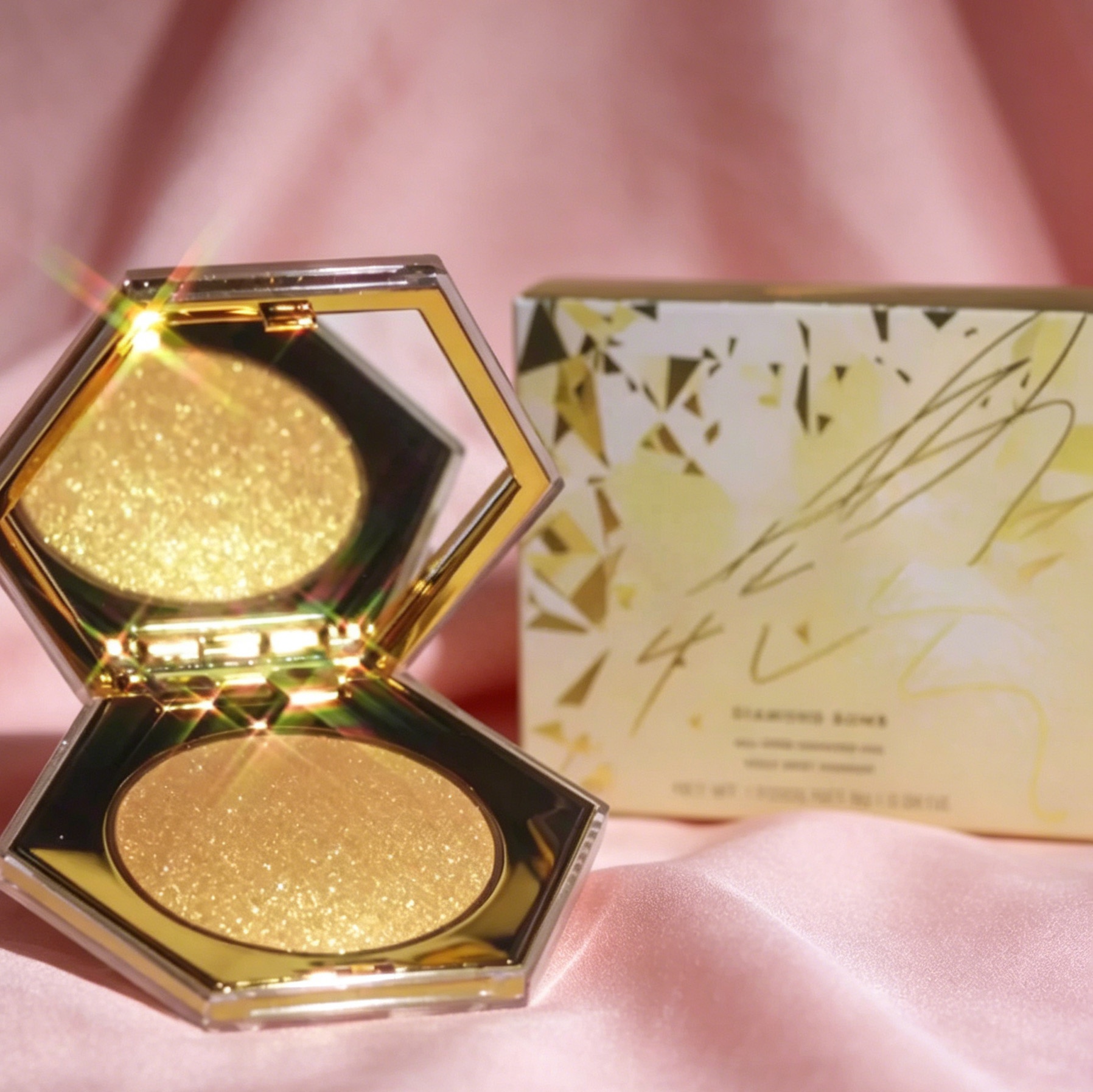 Wholesale Original Brand High Gloss Glitter Highlight Powder Rose Lavender pink Gold Face ContourBlush Highlighter Palette