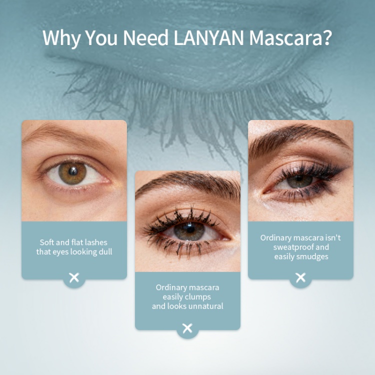 Private Label Mineral Makeup Eye Black LongTubing Moisturizer Waterproof Non Smudging Durable Natural Curling Mascara