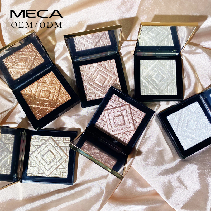China Vendor Cosmetics Custom Private Label Face Shimmer Brighten Vegan Makeup Highlighter Powder