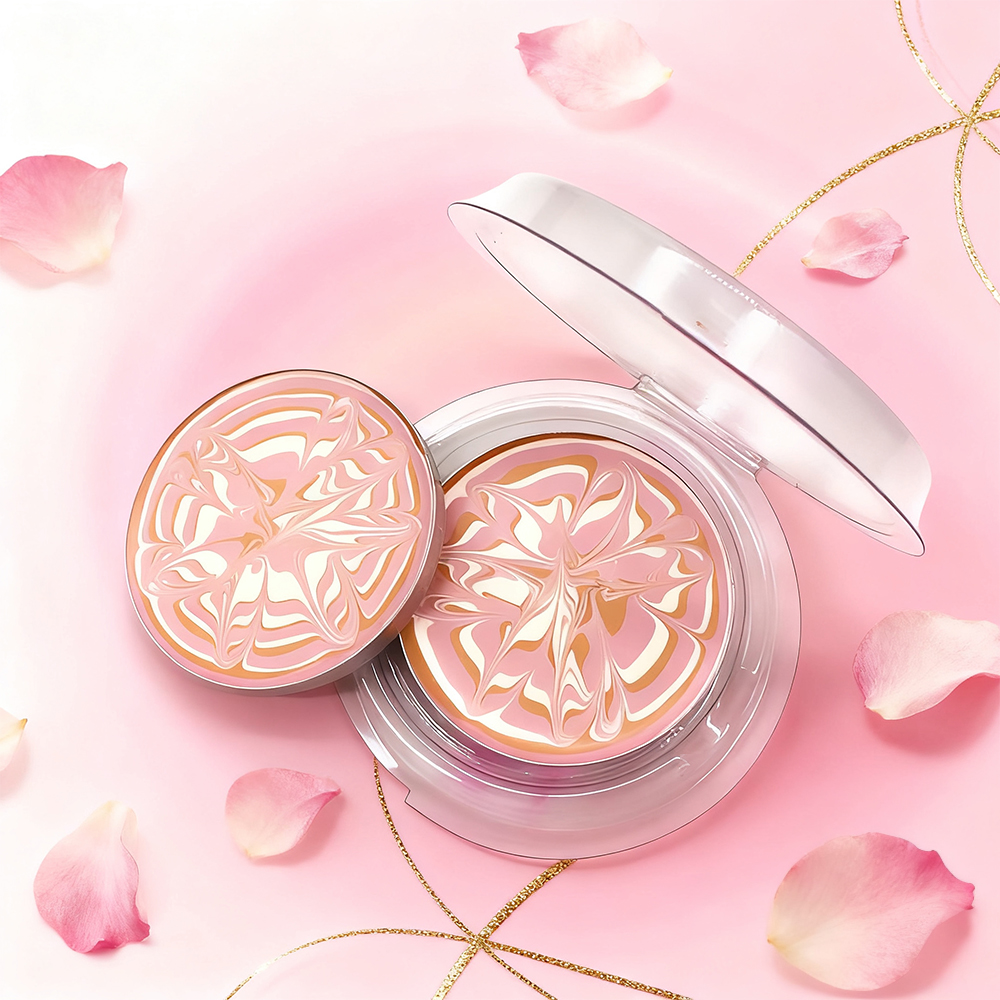 Full Coverage Oil-Controlled Cushion Foundation Cream Concealer for Dark Skin Tones Custom Labeled Pressed Powder