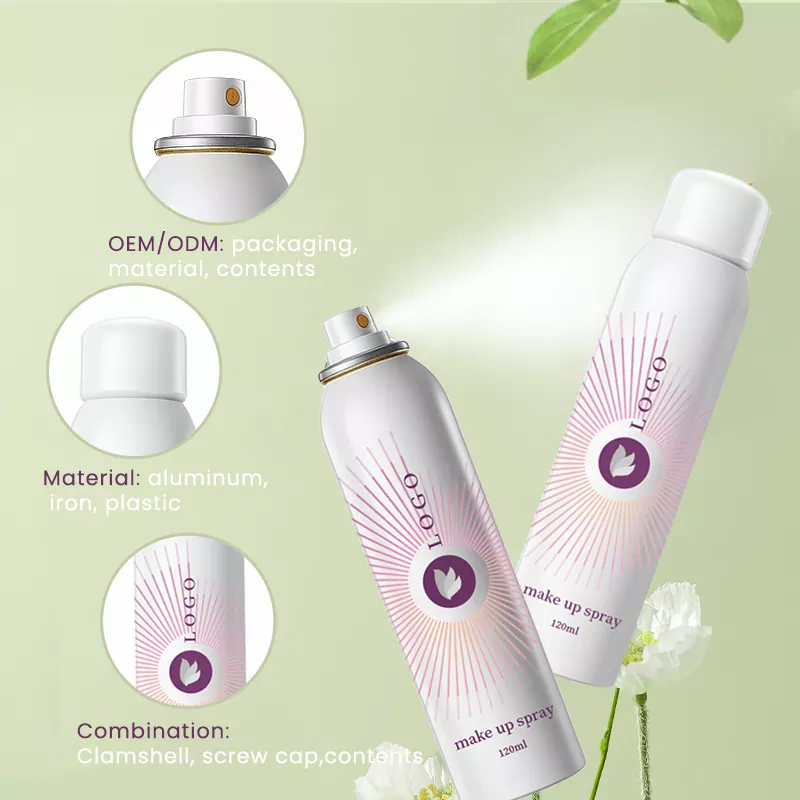 Custom Logo Seal Aerosol Makeup Fixing Spray Waterproof One Size Setting Spray Dry and Soothing Makeup Setting Spray