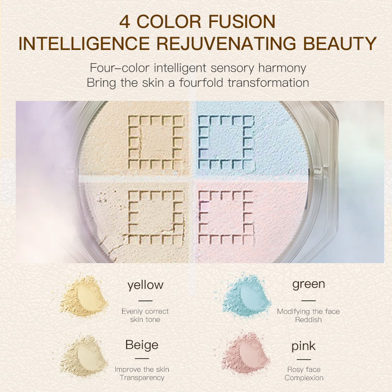 Private Label Softening Fine Lines and Hiding Pores Matte Finishing Makeup Loose Setting Powder Cosmetics Includes Velour Puff