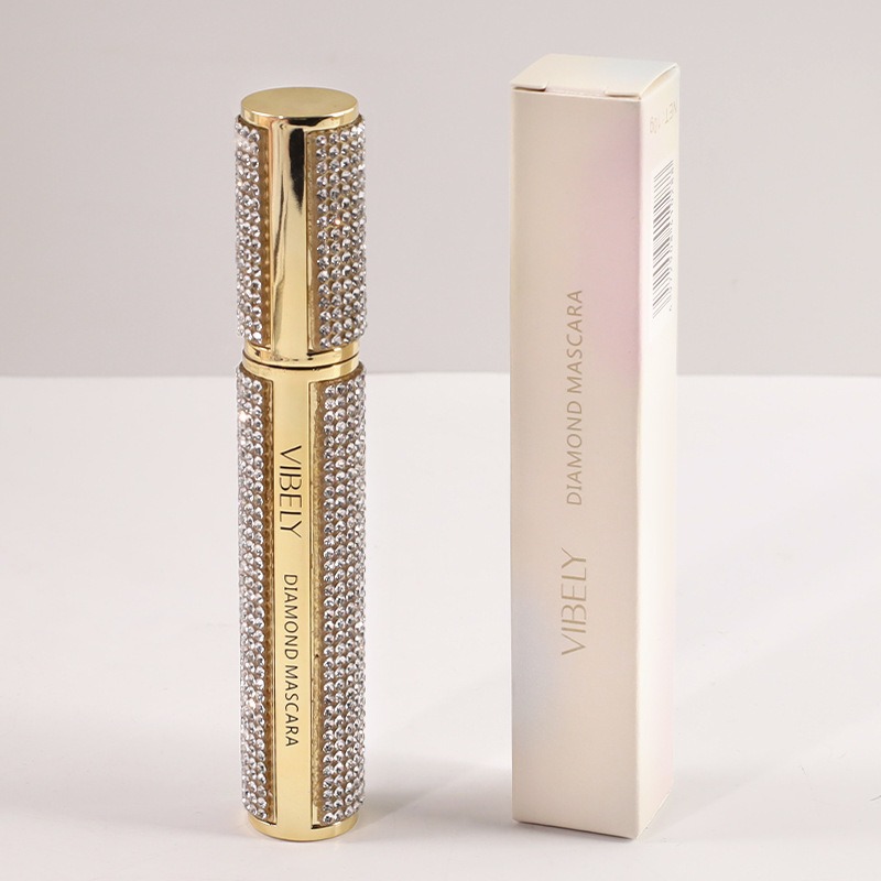 Diamond Mascara - Waterproof, Lengthening, Thickening, Non-Distorting, Curling and Lengthening Lashes, Stunning Effect