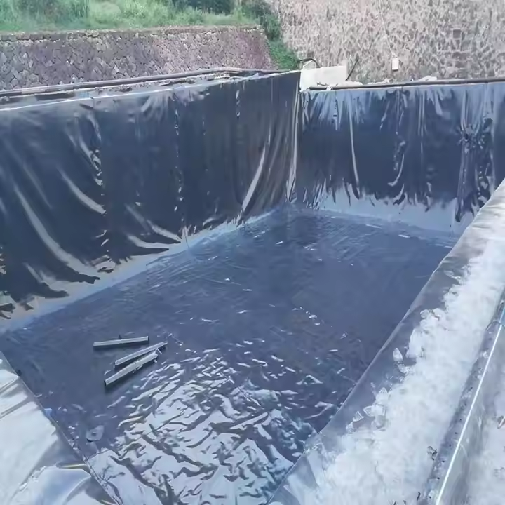 HDPE Geomembrane Liners for Spirulina Aqua Culture Ponds 0.5mm 1mm 2mm Geomembrane for Salt Field Dam Liner