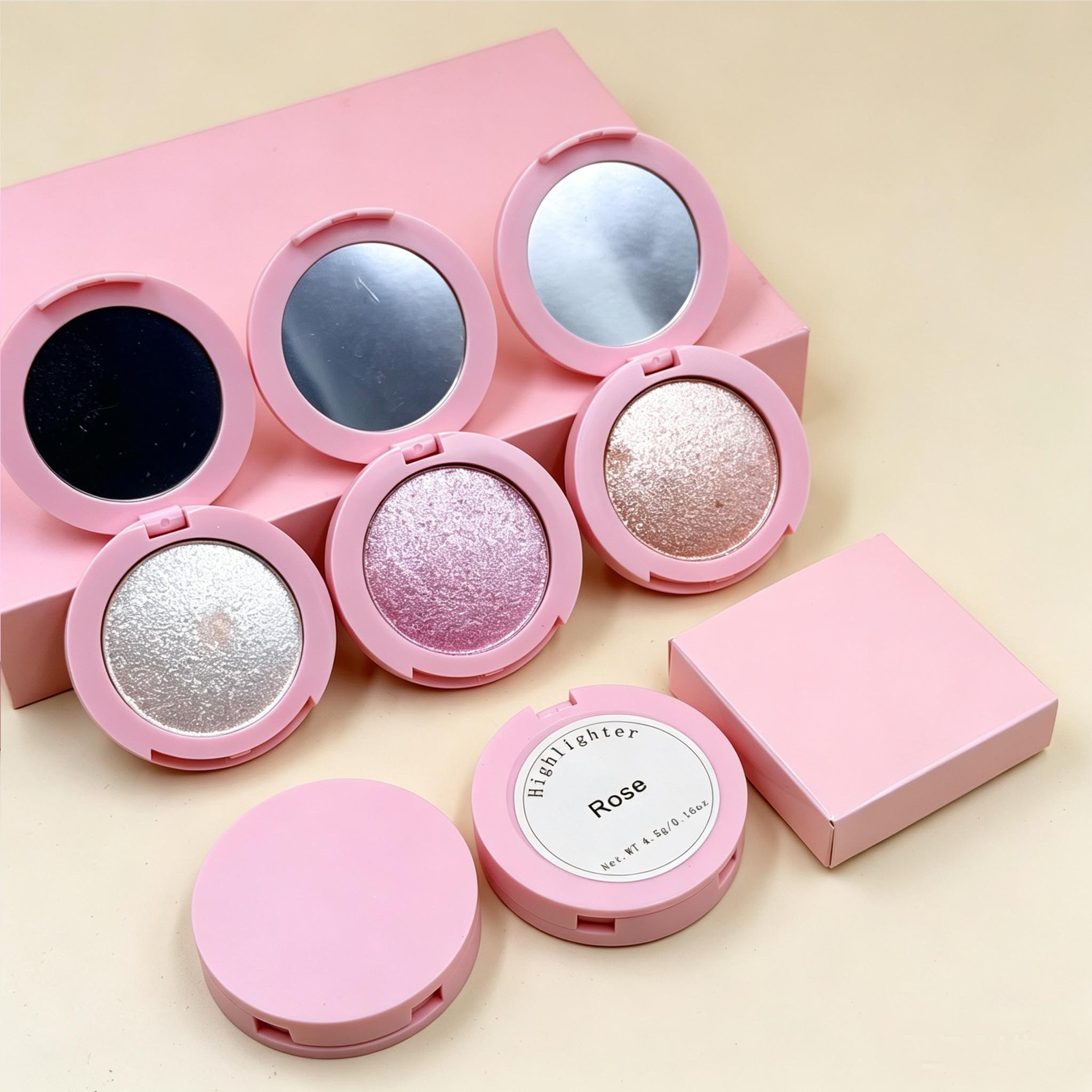 Waterproof Highlighter Powder Mineral Brightening Long Lasting Shimmer Glitter Daily Use Face Makeup Highlight Powder