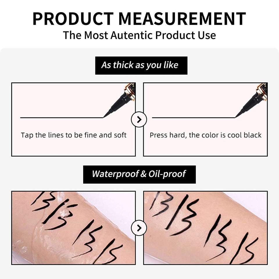 2 in 1 Waterproof Smudge Resistant Eyeliner Private Label for Eye Private Label Magic Black Liquid Eyeliner for Eye