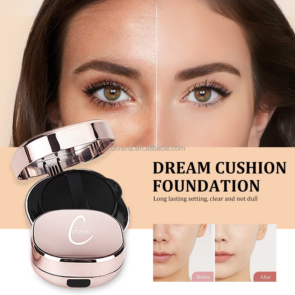 OTVENA Vegan Hydrating Cushion Foundation Moisturizer Oil Control Whitening CC Cream