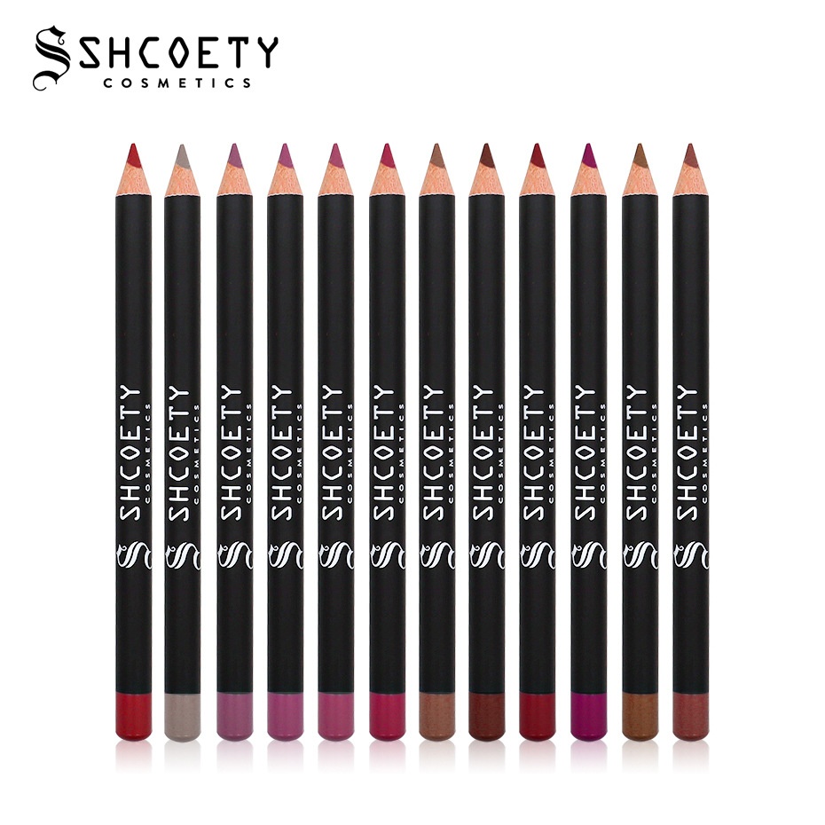 European American Cross-border 12-color Matte Lipstick Lip Liner Set Nude Color Regular Size Long-lasting