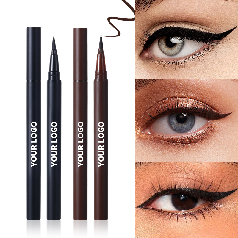 Wholesale Private Label Smooth Soft Waterproof Eye Gel Eyeliner Pen Natural Color Vegan Liquid Eyeliner Not Easy to Smudge