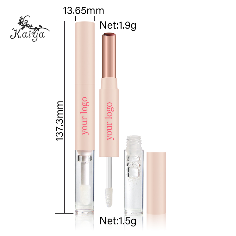 OEM Makeup Custom Logo Beauty Hydrating Dual-Ended Velvet Sealer Waterproof Long Lasting Lip Duo Matte Lipstick with Top Coat