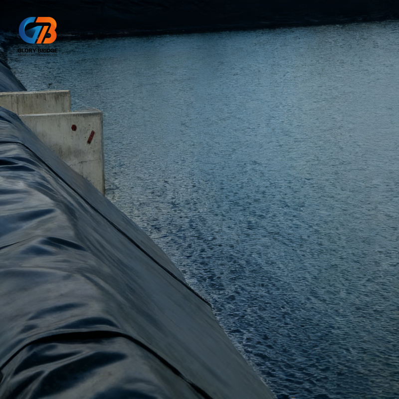 ASTM Standard Industrial Impermeable Pond Liner Anti-UV Black Double Smooth HDPE Geomembrane Sheet for Fish Farm Shrimp Farm Dam