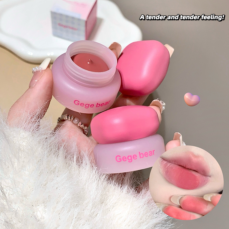 2026 NEW GegeBear Dual Purpose Face Cream Powder Blusher Lip Mud Natural Durable Waterproof Cosmetic Facial Multi Purpose Makeup