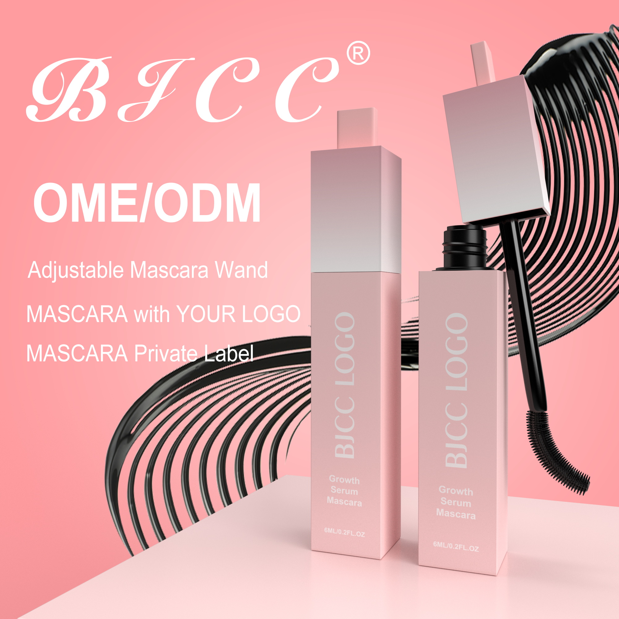 New Arrival Custom Logo Private Label Makeup Eye Gel Waterproof Sweatproof 4D Curling Long Lasting Fiber Adjustable Lash Mascara