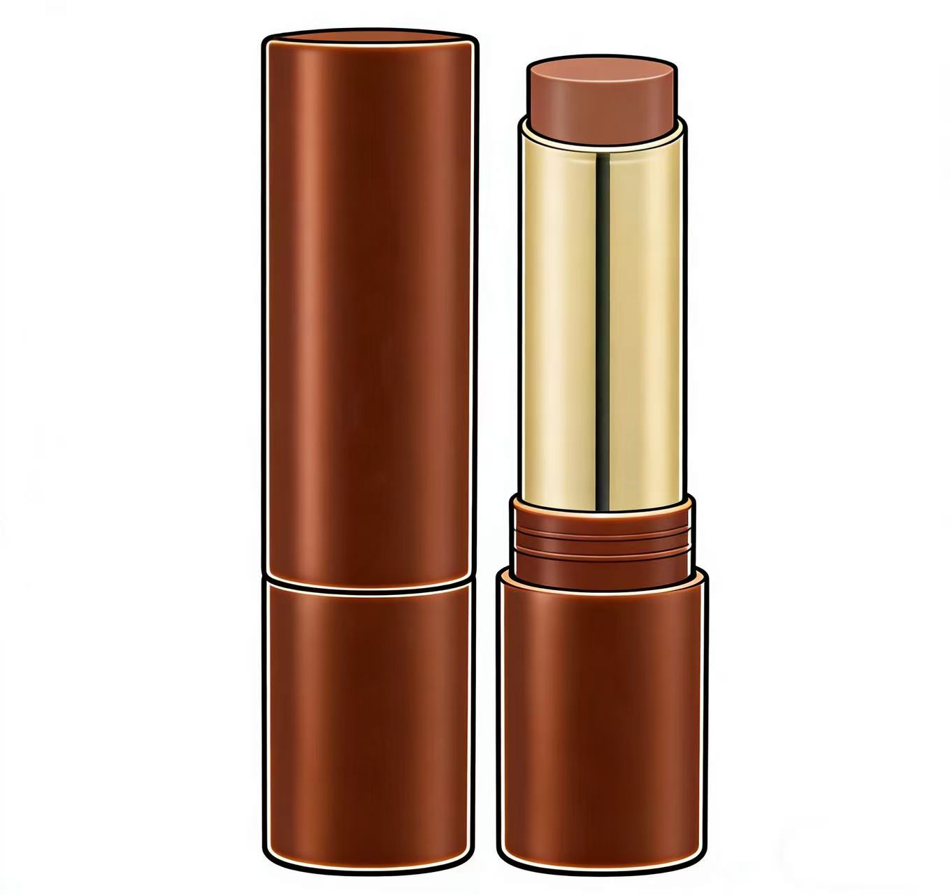 Chocolate-colored Facial Contouring Stick Concealer Matte Highlighter Base Liquid Nose Shadow Shadow Contour Bronze Sculpt