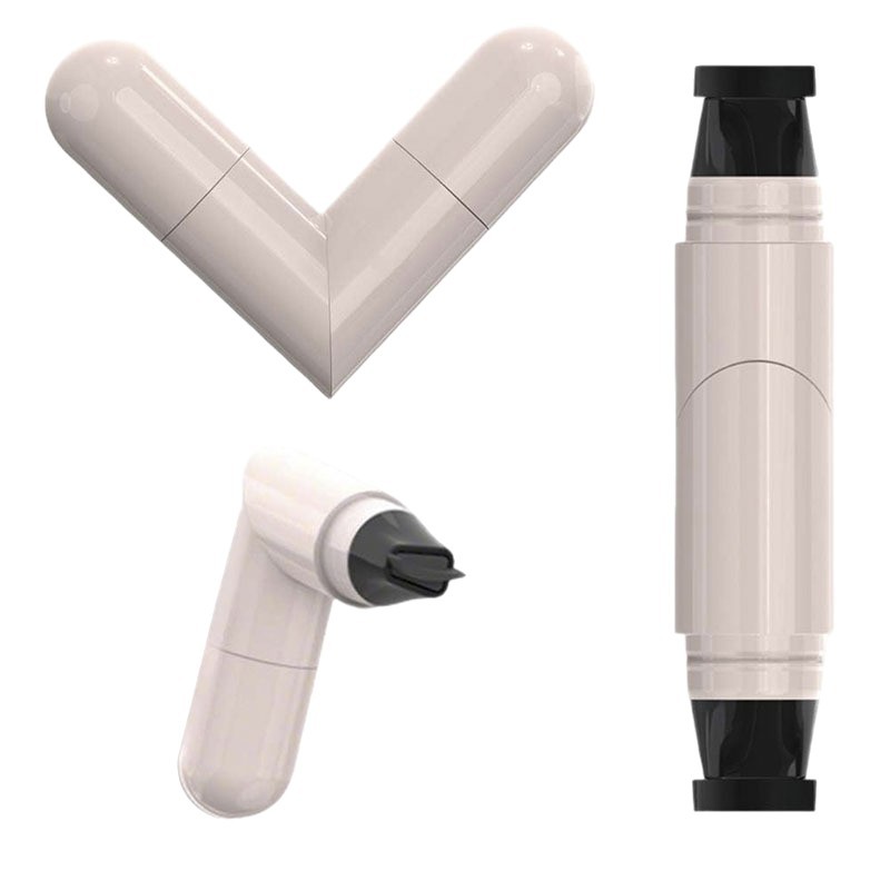 Private Label Rotating Eyeliner Stamp Double Ended Dry Waterproof 2 In 1 Eye Liner Pen Liquid Dual Eyelash Eyeliner Stamp Pen