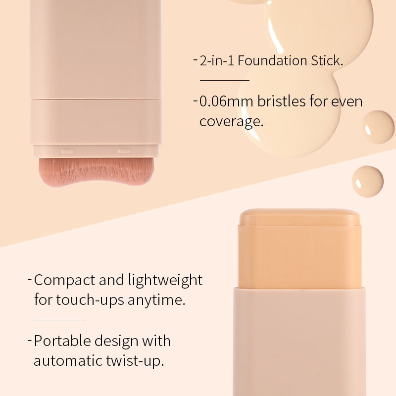 Foundation Stick Face Makeup Waterproof Nature Full Coverage Concealer Foundation With Brush