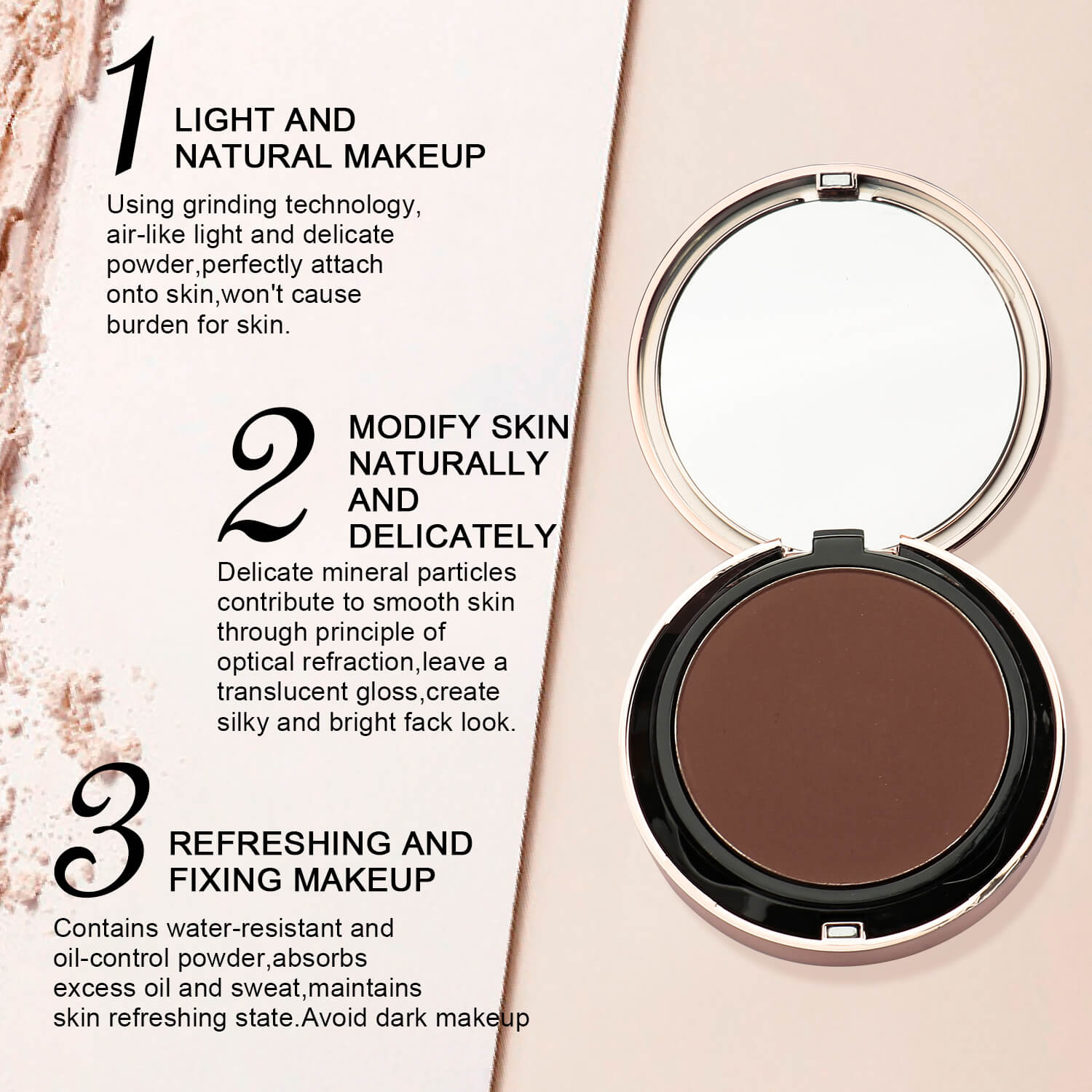 Available in 8 Colors Setting Face Powder Custom logo Pressed Compact Powder Private Label