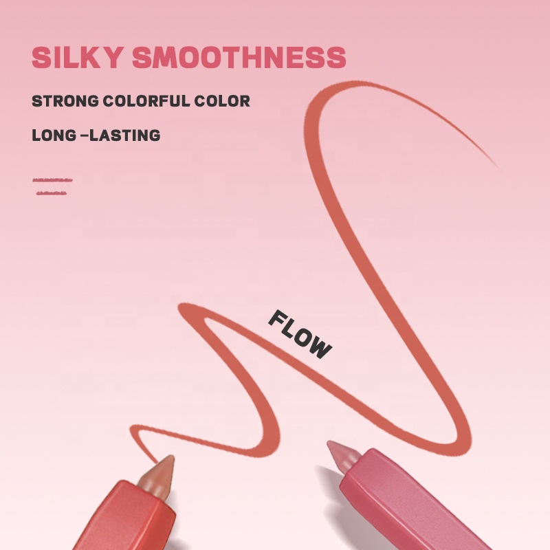 Pudaier High Pigmented Creamy Matte Lipliner Long Wearing Lip Pencil 12 Colors Waterproof Lip OEM Makeup