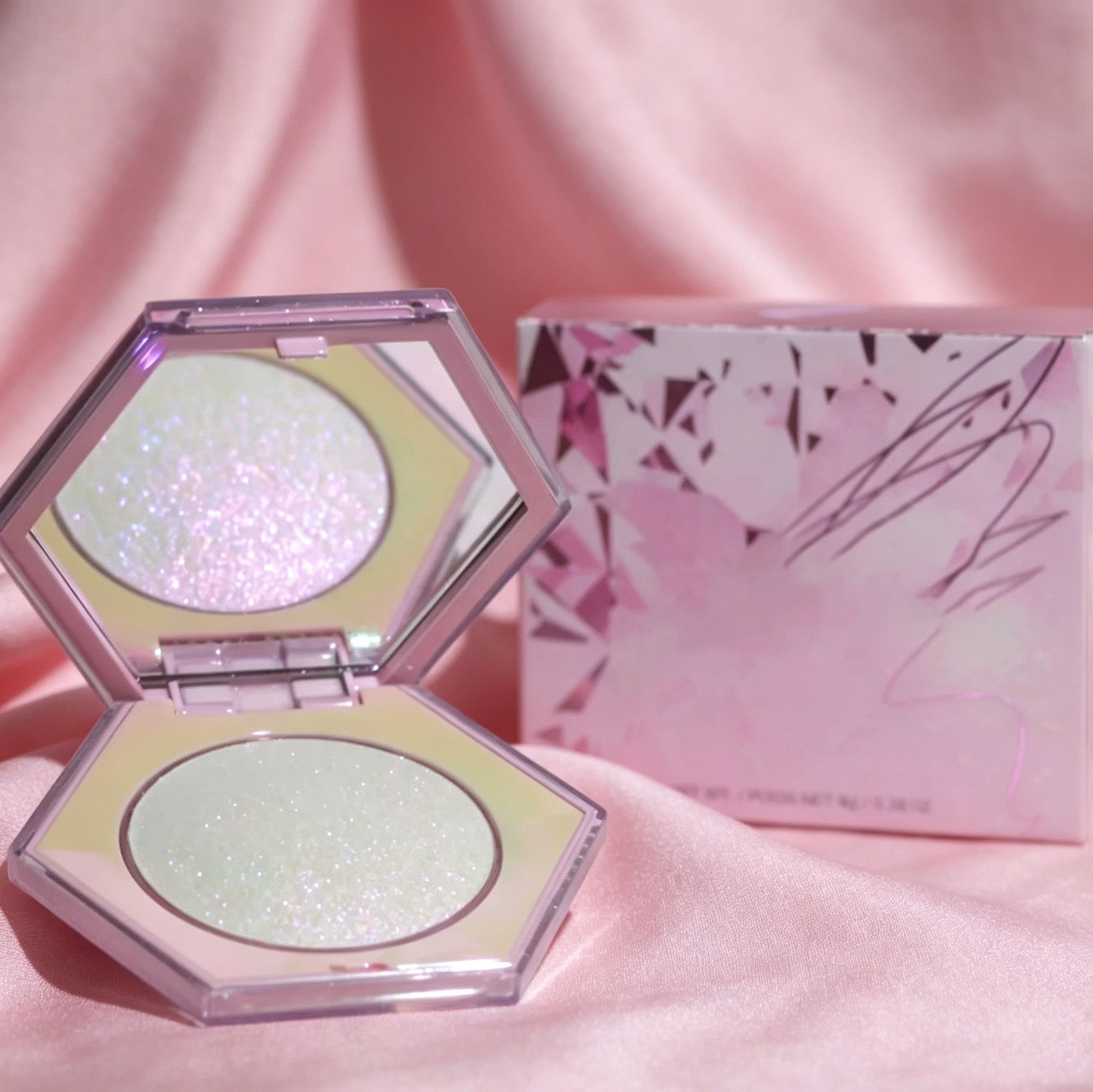 Wholesale Original Brand High Gloss Glitter Highlight Powder Rose Lavender pink Gold Face ContourBlush Highlighter Palette