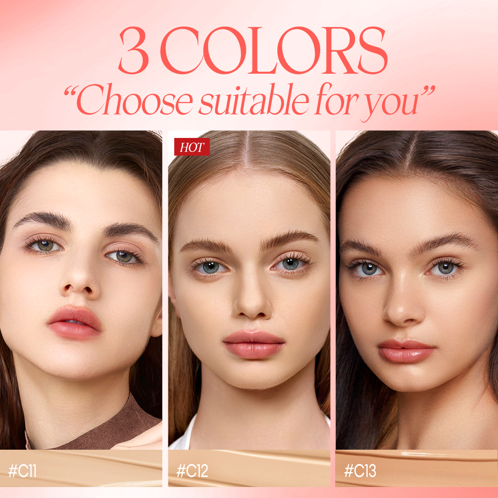 BANXEER Cushion Foundation Waterproof Long-Lasting Full Coverage Natural Matte Makeup Cosmetics Cushion Foundation